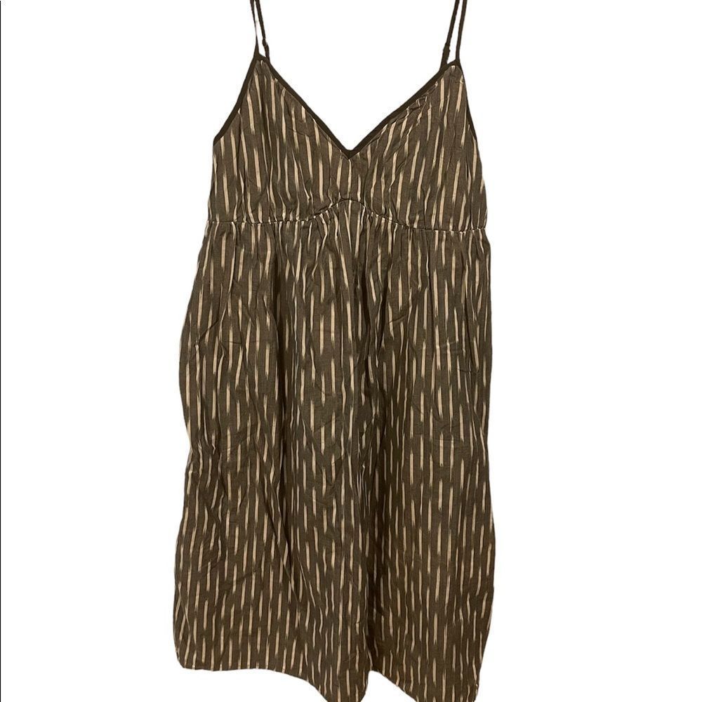 Converse Cotton Mini Skater White and Grey Striped Dress